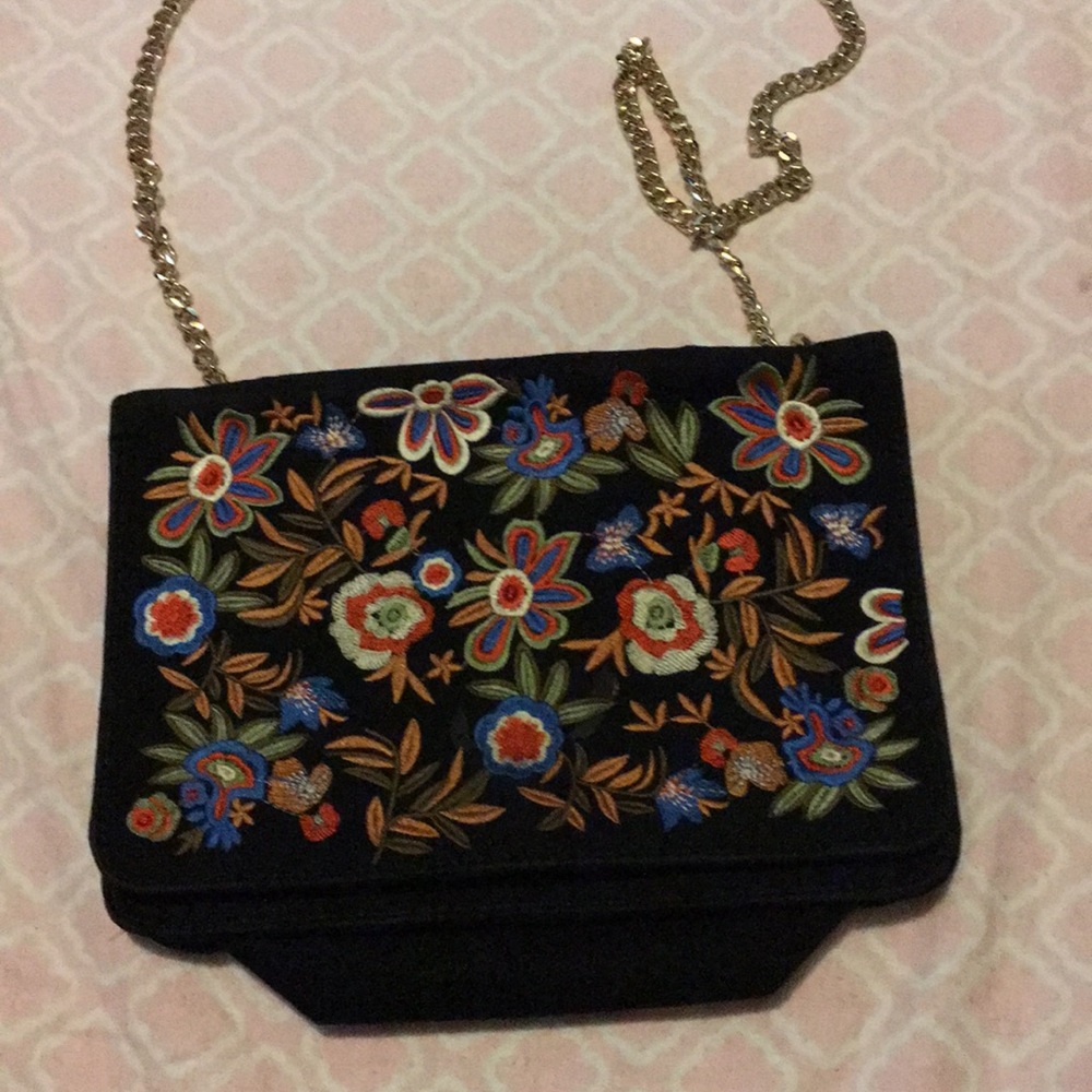 A flower crossbody bag